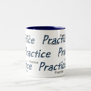 practice  coffee, designs by JWB Two-Tone Coffee Mug