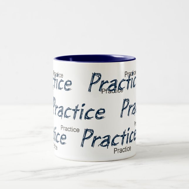 practice  coffee, designs by JWB Two-Tone Coffee Mug (Center)