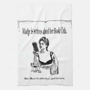 Practice For Book Club Vintage Design Kitchen Towel