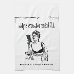 Practice For Book Club Vintage Design Kitchen Towel