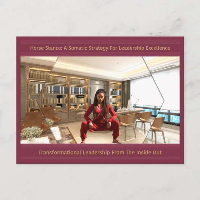 Practice Horse Stance For Excellence In Leadership Announcement Postcard (Front)