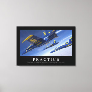 Practice: Inspirational Quote Canvas Print