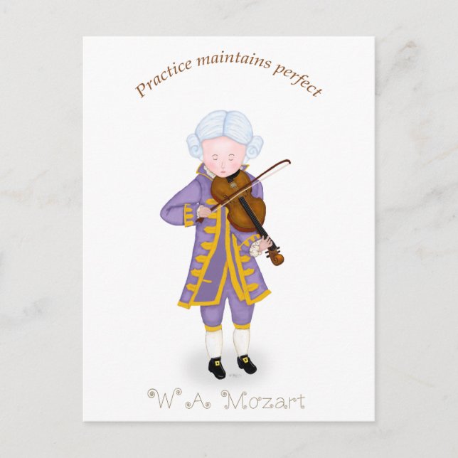 Practice Maintains Perfect (Violin) Postcard (Front)