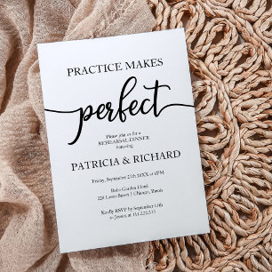Practice Makes Perfect Elegant Rehearsal Dinner Invitation
