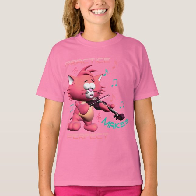 PRACTICE MAKES PERFECT PINK T-Shirt (Front)