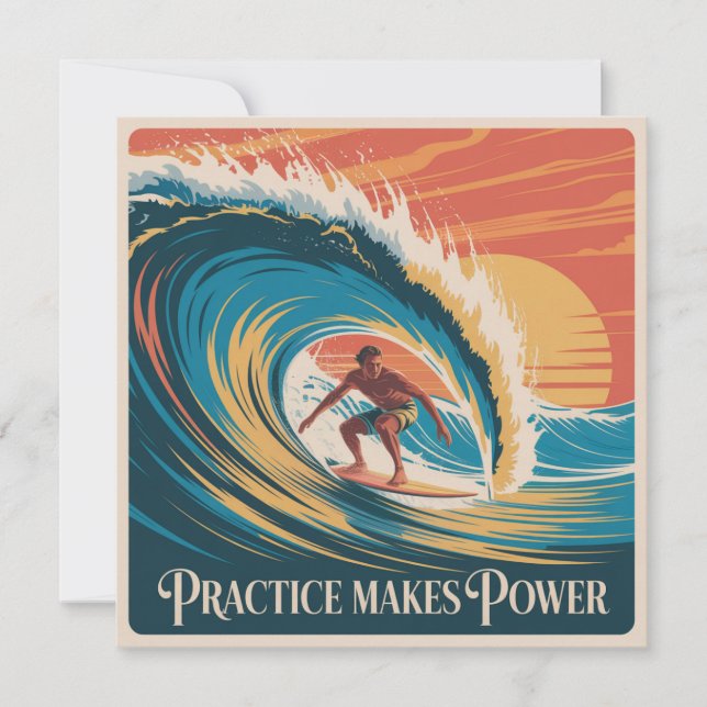 Practice Makes Power Invitation (Front)