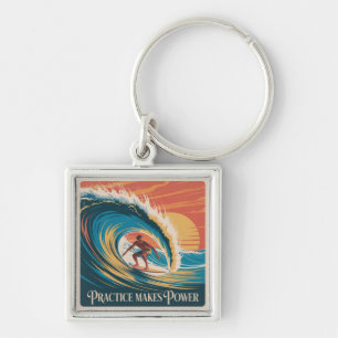 Practice Makes Power Keychain