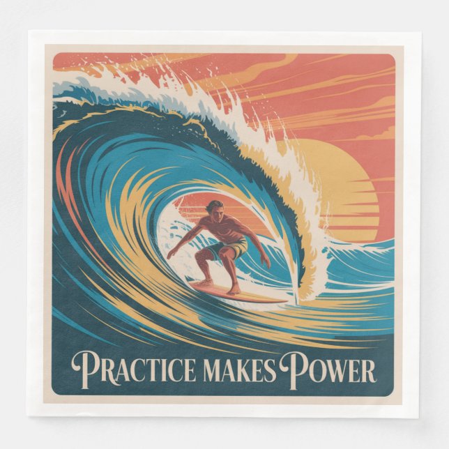 Practice Makes Power Napkin (Front)