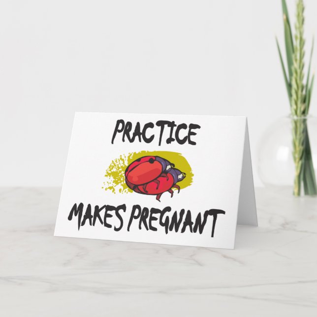 Practice Makes Pregnant Maternity Announcement (Front)