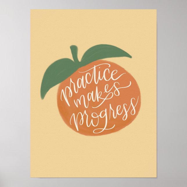Practice Makes Progress poster (Front)