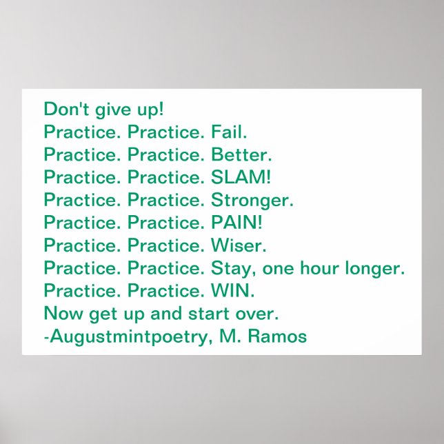 Practice Motivation Poster (Front)