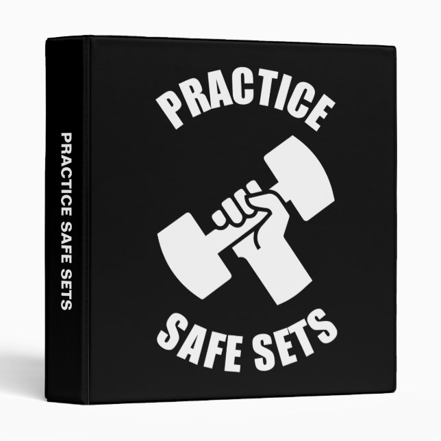 Practice Safe Sets - Gym Humour Binder (Front/Spine)