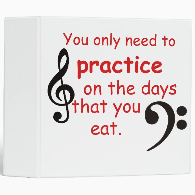 Practice When You Eat Notebook Binder Gift (Front/Spine)