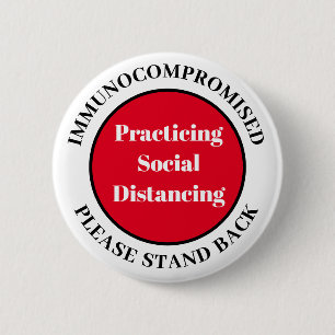 Practicing Social Distancing 2 Inch Round Button