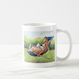 Practising for Summer - Corgi in a Deckchair Coffee Mug
