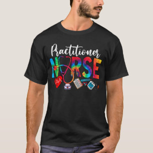 Practitioner Nurse Tie Dye Love Heart Stethoscope  T-Shirt