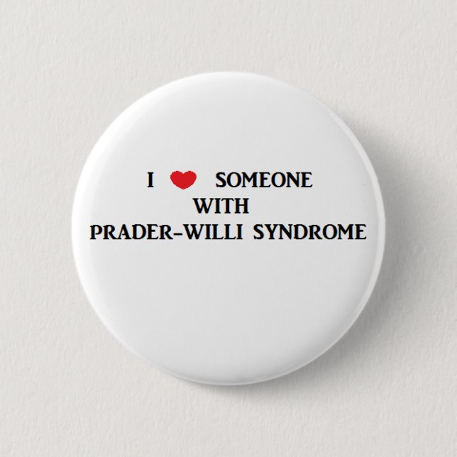 Prader-Willi Syndrome 2 Inch Round Button (Front)