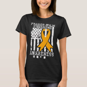 Prader Willi Syndrome Awareness - American Flag T-Shirt
