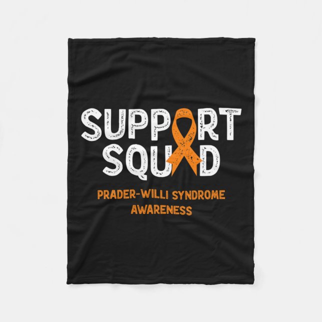 Prader-willi Syndrome Awareness Day Support Squad  Fleece Blanket (Front)