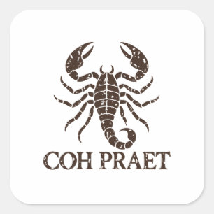 Praetorian Guard Scorpion in Ancient Pigment Square Sticker
