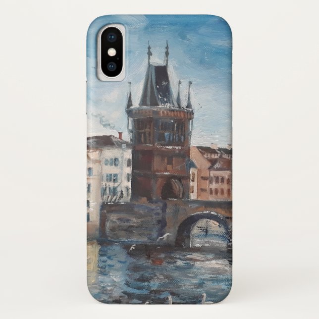 Prag - charles bridge painting Case-Mate iPhone case (Back)