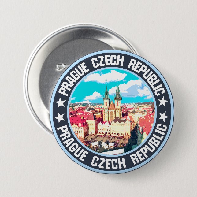 Prague                                             3 inch round button (Front & Back)