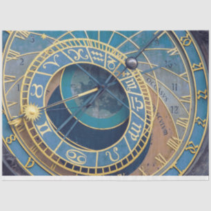 Prague Astrological Clock Decoupage Sheet