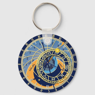 Prague Astrological Clock Keychain