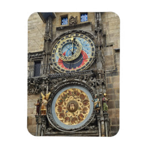 Prague Astronomical Clock close up view magnet
