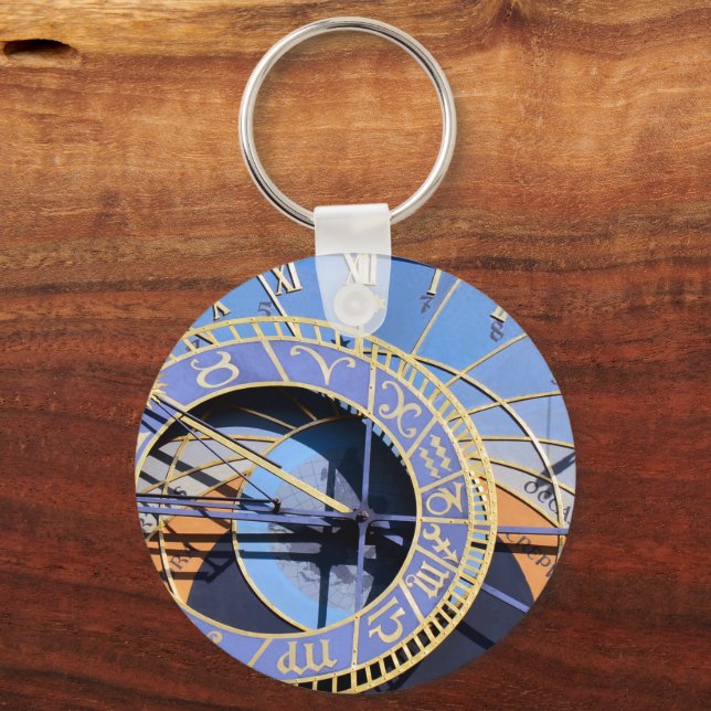 Prague - Astronomical Clock, Czechia Orloj / Praha Keychain (Front)