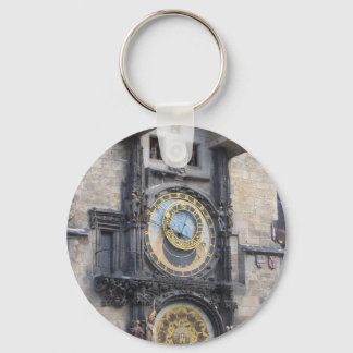 Prague Astronomical Clock In The Old Town Square Keychain
