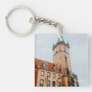 Prague Astronomical Clock, Old Town Square Czechia Keychain