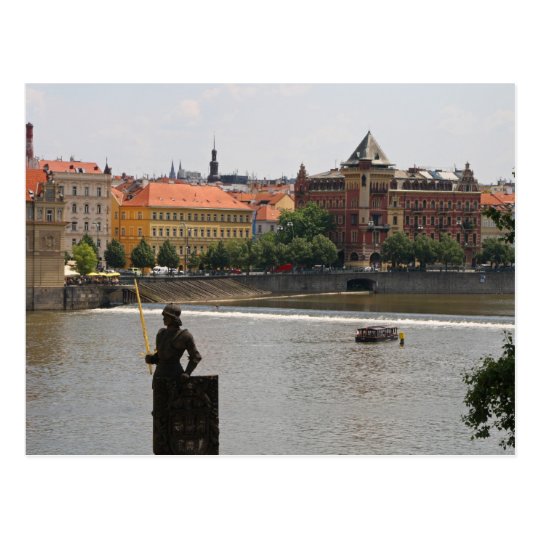 Prague by the Moldava River Postcard