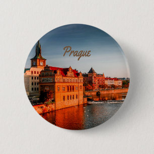 Prague Capital of the Czech Republic 2 Inch Round Button