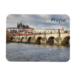 Prague Castle and Charles Bridge souvenir photo Magnet