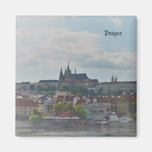 Prague Castle in watercolor Magnet