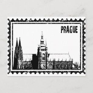 Prague castle postcard