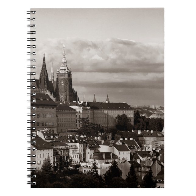 Prague Castle with Saint Vitus Cathedral in Czech  Notebook (Front)