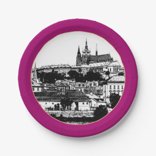 Prague, Cathedral, Castle - Czechia (Party) Paper  Plate