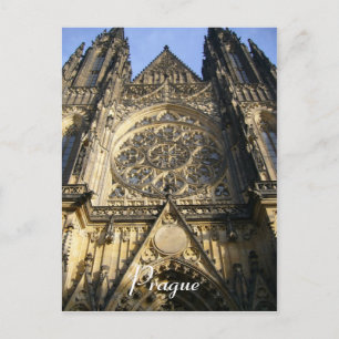 prague cathedral postcard