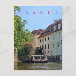 Prague Certovka canal view postcard
