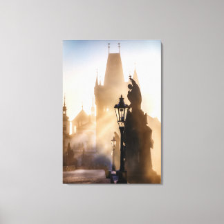 Prague Charles Bridge Morning Canvas Print