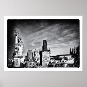 Prague & Charles Bridge Tower /Czechia Poster