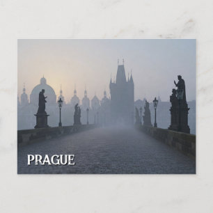 Prague Charles Bridge Travel Postcard
