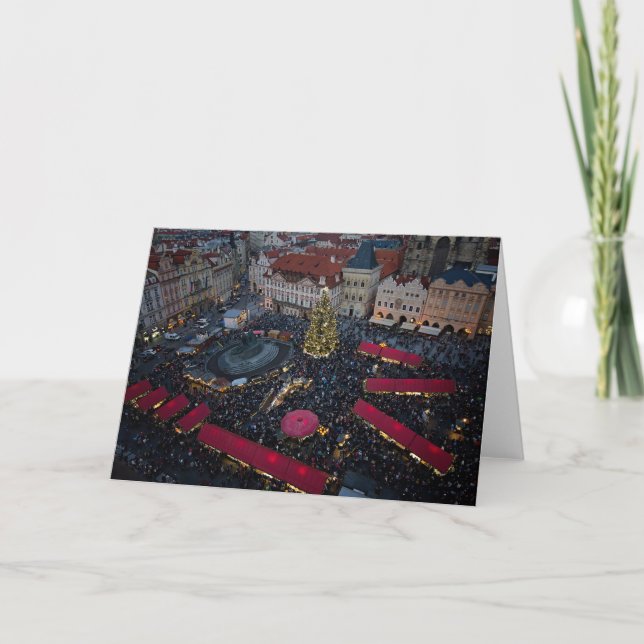 Prague Christmas Market Holiday Card (Front)
