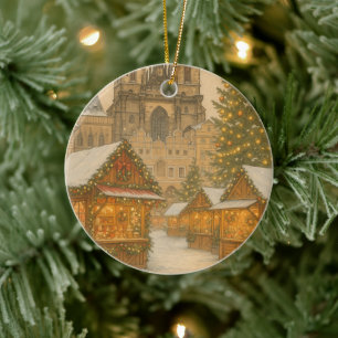 Prague Christmas Ornament Holiday Art, Christmas