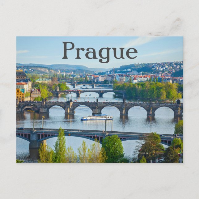 Prague City Czech Republic Postcard (Front)