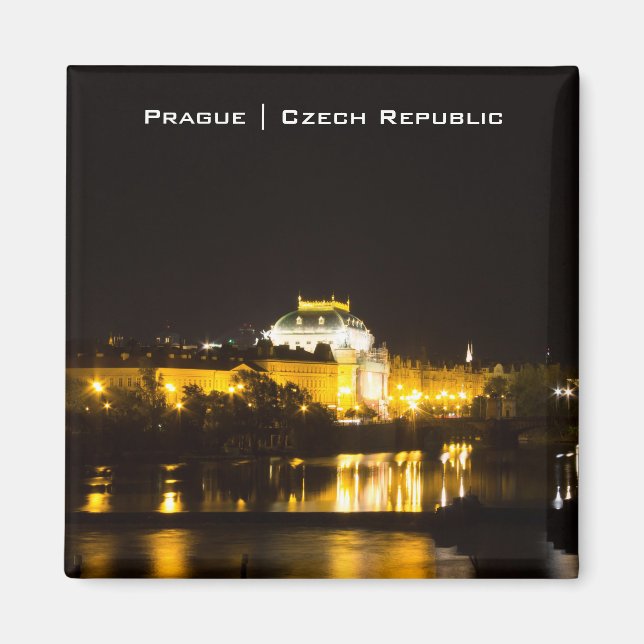 Prague Cityscape Magnet (Front)