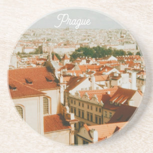 Prague Cityscape Souvenir Coaster