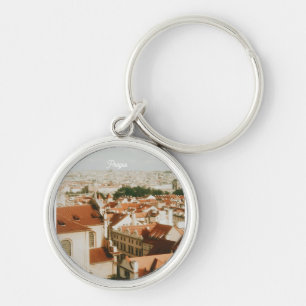 Prague Cityscape Souvenir Keychain